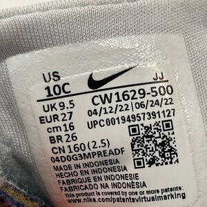 Infant Nike Air Max 90 LTR SE 2 White Purple Dust Size 10C Sneakers CW1629-500